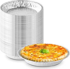 B079tyfxdd The Baker Celebrations 100 Ct. Disposable Aluminum Foil Pie Pans 8 Inch Deep B