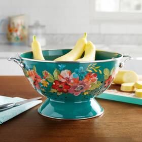 The Pioneer Woman 085081512611 Wildflower Whimsy Enamel On Steel 5-quart Colander - New