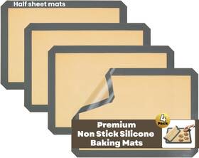 B0dqxthn2t Threadnanny Silicone Baking Mats Half Sheet Non-stick Reusable Oven Liner 4-pack - Thick Hea