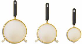 Thyme & Table 196557189647 And 3-piece Fine Mesh Gold Strainer Set