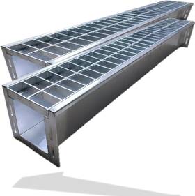 Gsq-10012x2p-ti Tianyamai 304 Stainless Steel Channel Drain Galvanized Grate 39.4x5.9x5.5