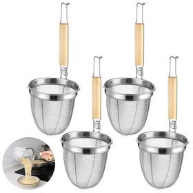 Timcorr 753448141469 4pcs Stainless Steel Noodle Strainer 5.5 Inch X Pasta Basket Set F