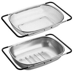 Boo-tioncy-5050 Tioncy 2 Pcs Large Over The Sink Colander 6 Quart Stainless Steel With F Inch