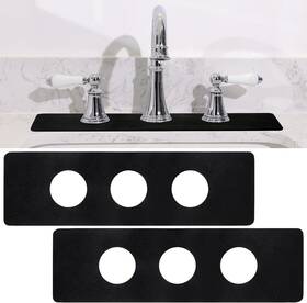 Boo-tioncy-5468 Tioncy 2 Pcs 3 Round Hole Drip Catcher About 17.32 X 5 Inches Black
