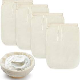 Boo-tioncy-5811 Tioncy 4 Pcs Greek Yogurt Strainers 11.8 X 7.9 Inch Reusable Organic Cotto