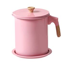 Tisstingu2dwc5q31p-11 Tissting Bacon Grease Container With Strainer 6cup Iron Oil Pot 47oz Fat Storage