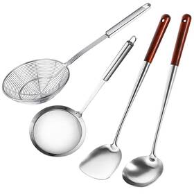 Tiyoorta 755621208341 Durable 304 Stainless Steel Canning Ladle Oil Soup Spoonfat Skimmer Spoon Hot Po