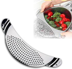 Hp04002 Tj Pop Stainless Steel Pasta Strainer For Noodles Fruits And Vegetables 10-inch