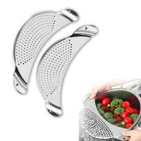 Hp04003 Tj Pop Pot Strainer Stainless Steel 2 Pack Pasta Metal Food For