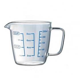 Tkus 765077513180 250ml 500ml Heat-resisting Glass Measuring Cup Milk Scale Clear