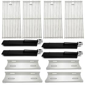 S179 Tmozyar Stainless Steel 4 Heat Plates 15 3/4 Inch 17 5/8 Cooking Grates And 16-5/8