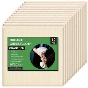 12cacheclo Toiulik 12 Pcs Organic Cheese Cloths 20x20 Inch Reusable Grade 100 Cheesecloth For S 12cacheclo Toiulik 12 Pcs Organic Cheese Cloths 20x20 Inch Reusable Grade 100 Cheesecloth For S