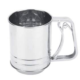 Topincn 738584375169 Powder Sifter Stainless Steel Flour Sugar Shaker Double Layer Fine Mes