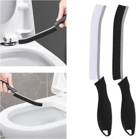 Brush-2 Tqrr Toilet Brush 2 Pcs Bathroom Cleaning Gap Scrub With Black