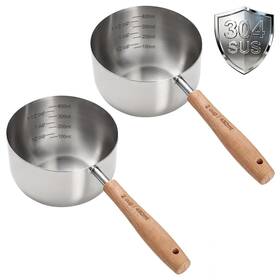 H2y94ug Tremendry 2pcs 2cup 480ml 16oz Dog Cat Food Scoop 2 Cup Beechwood