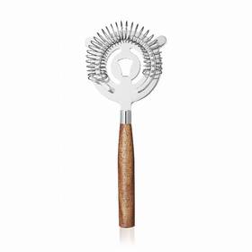 True Brands 842094183654 Cocktail Strainer With Acacia Handle By True Brands 842094183654 Cocktail Strainer With Acacia Handle By