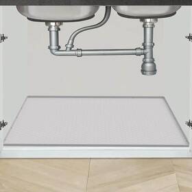 Susm24 True Zen Casa Under Sink Mat For Kitchen Waterproof 34 Inch X 22 Silicone W L Gray