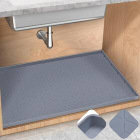 Txwfrhombus-19 Trzz Silicone Waterproof Under Sink Mat 34 Inch X 19 W L Gray