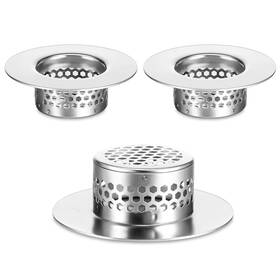 606659 Tucnoeu 3pcs Bathroom Sink Strainer Fit Hole Size From 1.25 Inch To 1.60 Bathtub Hair Ca