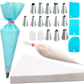 Tuicare 2019061901 Piping Bags Pastry Bag 100pcs 2 Couplers 14 Frosting Tips 3 Cake Scraper 1 Ti