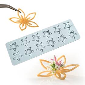 Tuke J 9.84x3.2x0.12inch Tuille Mold Flower Chocolate Silicone 3d Hollow Fondant Cake T