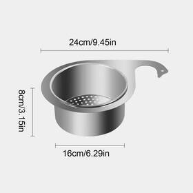 Turbo-roofinds 705353651380 1pcs Stainless Steel Swan Sink Filter Basket Kitchen Dedicated