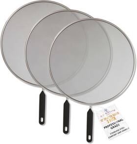 Ss-s344 U.s. Kitchen Supply 3-piece Stainless Steel Splatter Guard Set 13 Inch Fine