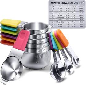 Mmc01-13 U-taste Measuring Cups 03 Cup&spoon Set Of 13 Magnetic Handle Clear Mmc01-13 U-taste Measuring Cups 03 Cup&spoon Set Of 13 Magnetic Handle Clear