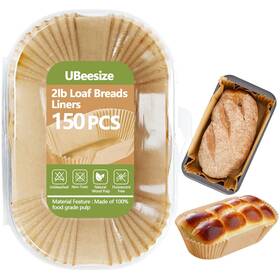 B0fgtnpdz3 Ubeesize 2lb Loaf Pan Liners 150pcs Non-stick Bread Cake Baking Paper 9x5in