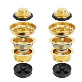 Vbw251 Ucehipaw 10 Pcs 3-1/2 Inch Gold Kitchen Sink Plug Stainless Steel Drain Strainer Vbw251 Ucehipaw 10 Pcs 3-1/2 Inch Gold Kitchen Sink Plug Stainless Steel Drain Strainer