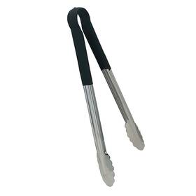 Topp-12 Update International Stainless Steel Black Spring Tongs 12 Inch Pvc Whic