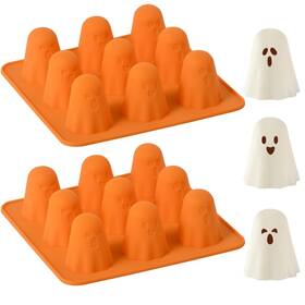 B0fc2f5zw1 Uprid Ghost Silicone Molds 2 Packs Non-stick 3d Chocolate And Candy 9-cavity