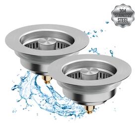 Urgino 667763800850 Upgraded 3 In 1 Kitchen Sink Drain Strainer Magic Stopper Stainless St