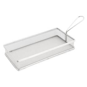 Uxcell 709874370096 Stainless Steel Rectangle Mesh Basket Strainer Chips Fries Silver