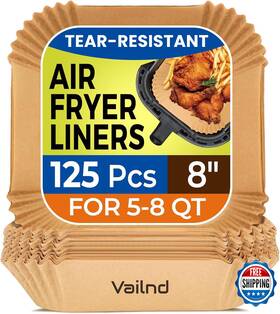 B0b6plg6g2 Vailnd Air Fryer Parchment Paper Liners 125pcs Disposable Non-stick Square 8 Inch
