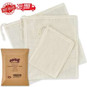 3p3szs Valarco Organic Cheesecloth Nut Milk Bag Strainer 3pack Gots Certified Cheese Cloths For