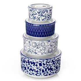 B0fcfws6jh Vancasso Ceramic Nesting Bowls With Lids Set Of 4 Serving For Food Storag