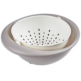 Vecelo 840408936071 2 In 1 Colander Strainer With Bowl Set Fruit Vegetable Washing Colanders And Food