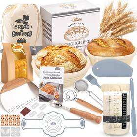 B0f1yl4hd1 Vedalio Sourdough Starter Kit - Bread Proofing Basket And Baking Supplies