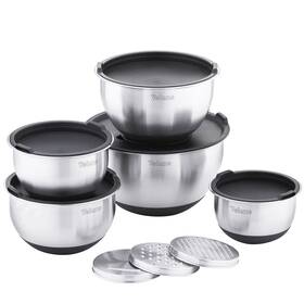 Velaze 941718502452 5-piece Prep And Mixing Bowl 1/1.6/2/3.2/5.4 Qt. Silver