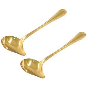He0100-0101002 Verkelly 2 Pcs Stainless Steel Sauce Ladle With Pouring Spout Gold