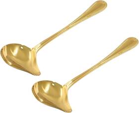 Ladle002 Verkelly 2 Pcs Stainless Steel Sauce Ladle With Pouring Spout Long Handle Gold Ladle002 Verkelly 2 Pcs Stainless Steel Sauce Ladle With Pouring Spout Long Handle Gold