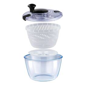 Vevor 197988084563 Glass Salad Spinner 4.75qt One-handed Easy Press Large Vegetable Dryer W Vevor 197988084563 Glass Salad Spinner 4.75qt One-handed Easy Press Large Vegetable Dryer W