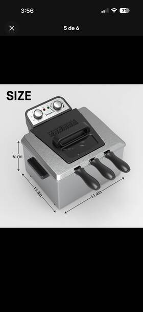 Tsaf40h1 Vexon 1800w 5 Liters/21 Cups Large Electric Deep Fryer With 3 Frying Baskets For Ho