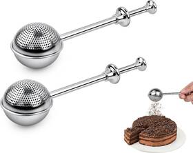 Viccga46058149792 Victhur Flour Sifter 304 Stainless Steel Duster Tea Strainer Set Of 2 Spring-operated