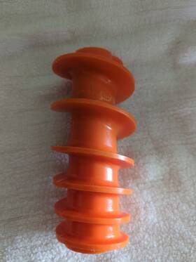 Wall2 Victorio 200 Strainer Replacement Part Orange Plastic Spiral Auger Loc