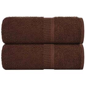 Vidaxl 721012143937 Cotton Soap Towel Set Of 2 Brown 100 Percent 11.8x11.8 Inch Soft Absorbent