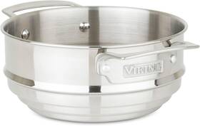 40051-6908 Viking Steamer Insert And Colander Stainless Steel Pot Strainer Fits 2-4 Quart