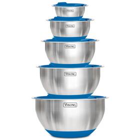 B0bzjv9258 Viking 10-piece Stainless Steel Mixing Bowls Set With Lids Non-slip Base