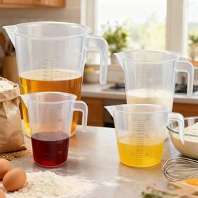Vitakiter 793463212539 4 Pack Measuring Cup Set - 1 2 3 And 4-piece 1/2/4/8-cup Clear